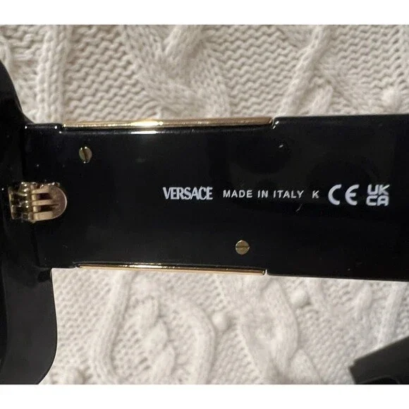 Versace VE4405 GB1/87 Black Authentic Rectangle Women's Sunglasses 54-22 140 New